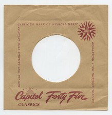 Rare Capitol Records Company Sleeve - Classics - Sleeve Only - ORIGINAL