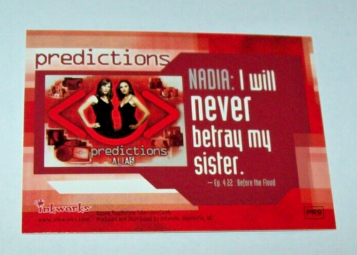 2006 Inkworks Alias Predictions Puzzle Foil Insert Card - Picture 2 of 3