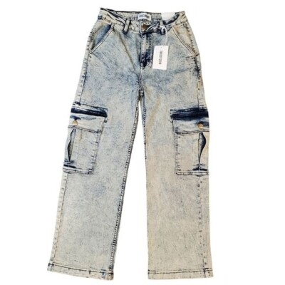 【Anyone more】Roche Brown Washed Wide Denim Pants 22BF0407-CEB8-4E5E-9E6E-