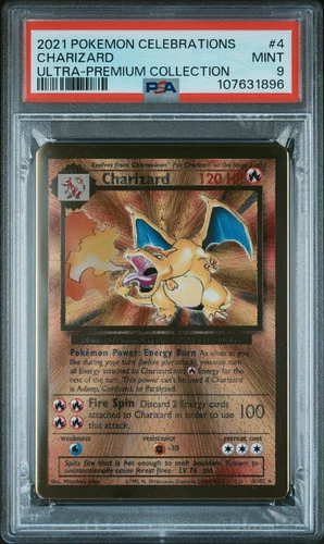 PSA 9 Pokemon Celebrations Gold Metal Charizard 2021 Ultra Premium Collection