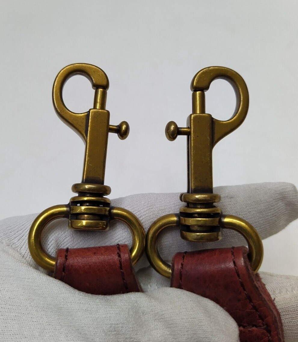 Adjustable Replacement Strap Maroon Leather Golds… - image 9