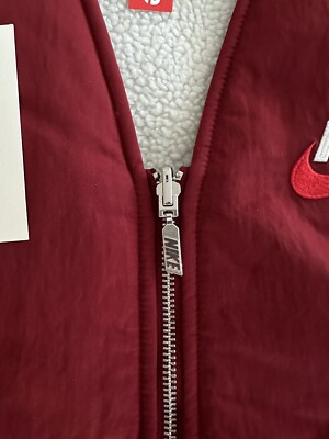 Nike X Supreme Reversible Nylon Sherpa Vest Burgundy Size Nike X Supreme Reversible Nylon Sherpa Vest Burgundy Size