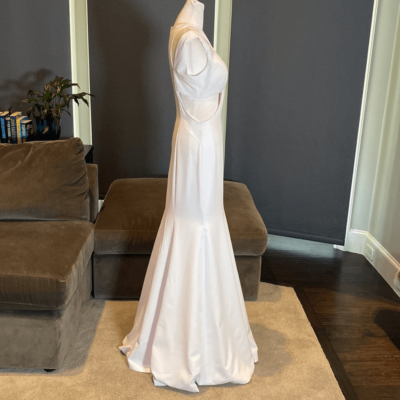 Women's White Full Length Mermaid Fit Sexy Bodycon Dress Cutaway Sides Size  6 | eBay