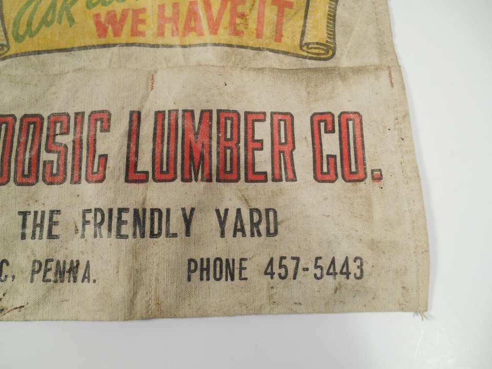 Vintage Carpenter's Nail Apron Pouch Moosic Lumber Company eBay