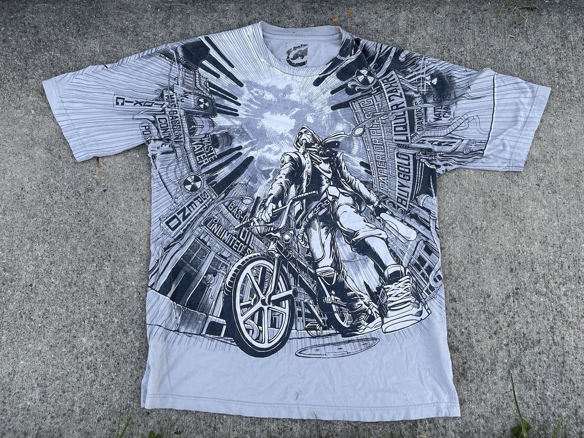 【Raucohouse】Amarillo shadow printed over T-shirt 603A-ACID-YELLOW-HAN80272192.