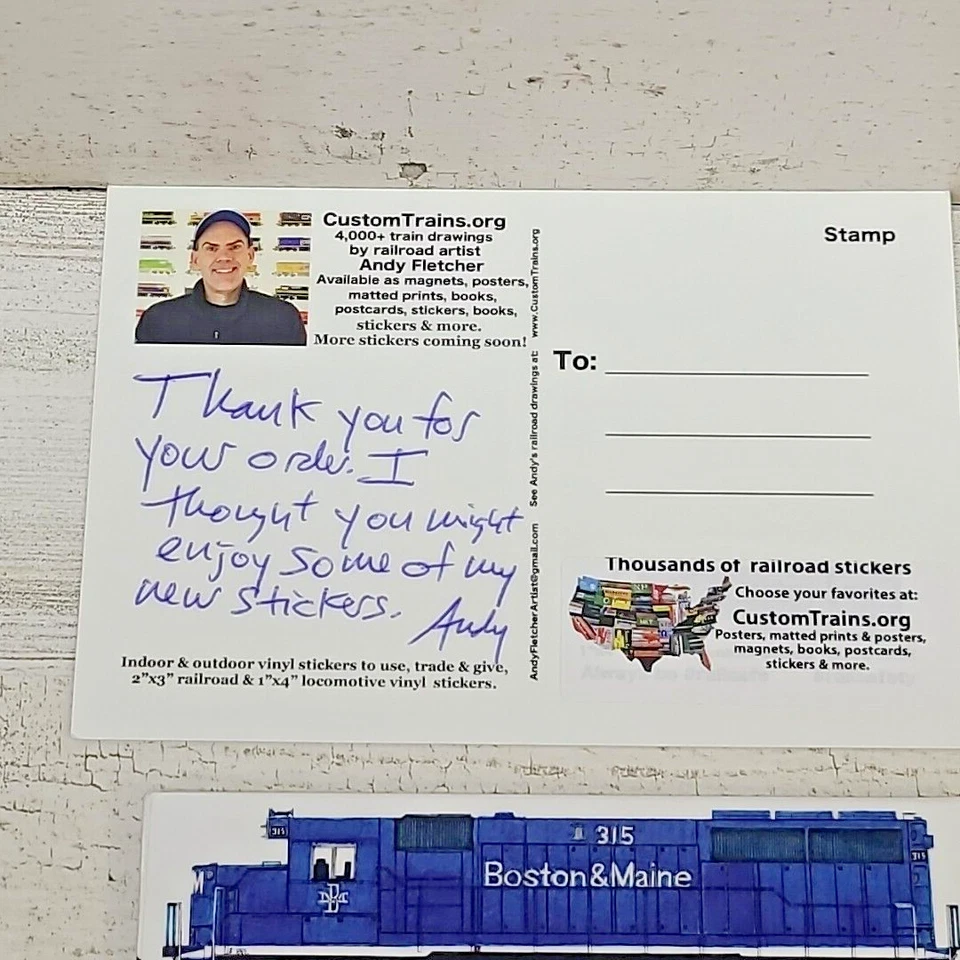 Lote de livros adesivos de trem Andy Fletcher ferrovia cartões postais interruptor magnético motor - Imagem 3 de 4