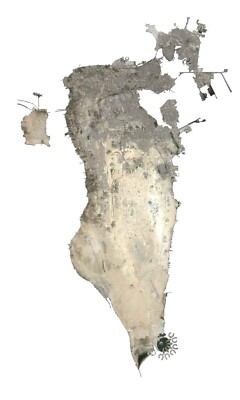 Bahrain Satellite Map GLOSSY POSTER PICTURE PHOTO PRINT BANNER 12214