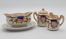 Miniature 2.5"Vtg Child's CREAMER/SUGAR BOWL/ Japan Lusterware Dishes/READ AS-IS
