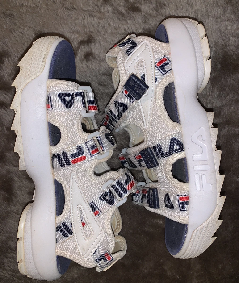 Fila sandals kids white sales