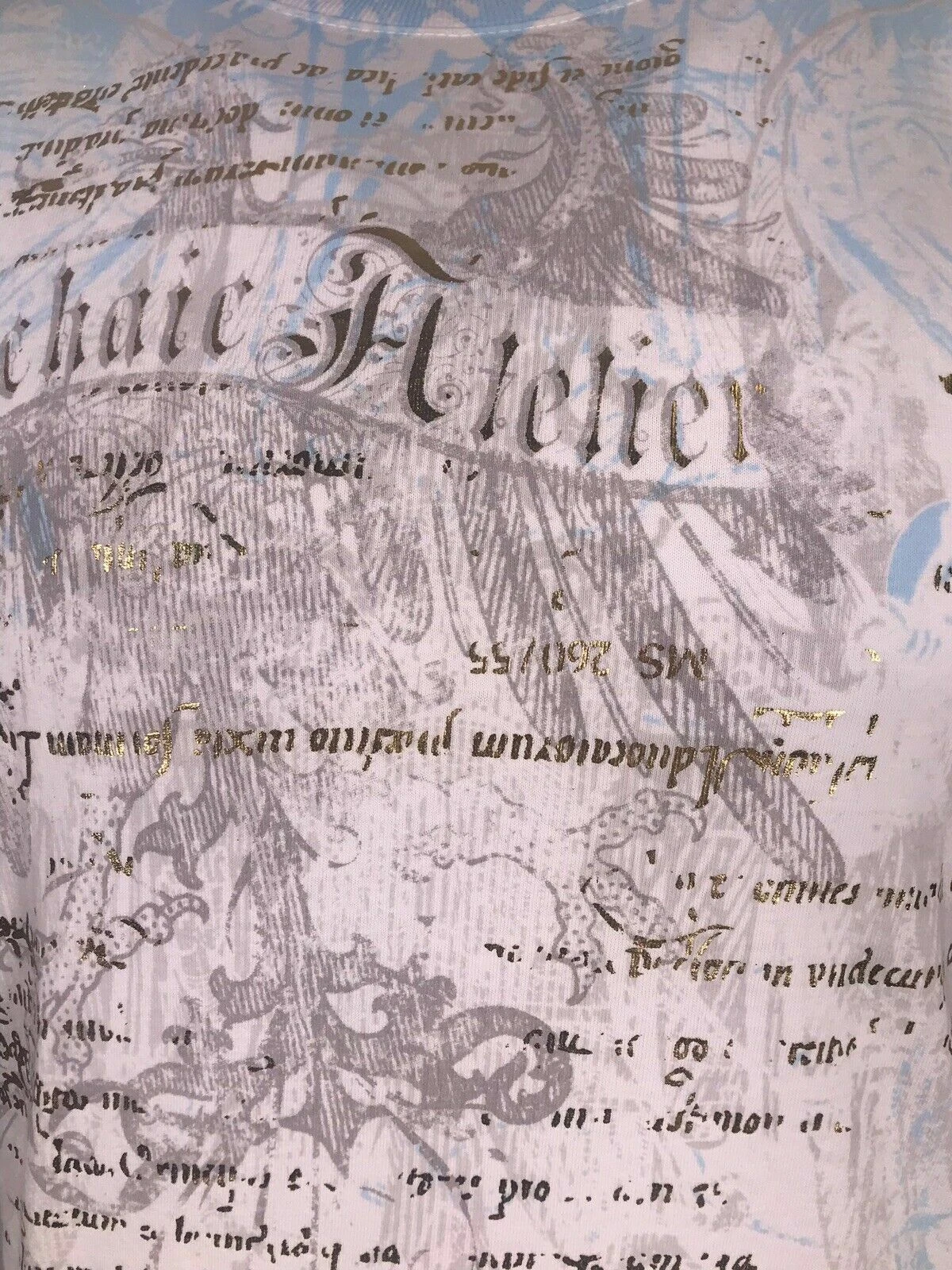 ARCHAIC AFFLICTION Men's 3D T-Shirt Casco Eagle White Tattoo Biker