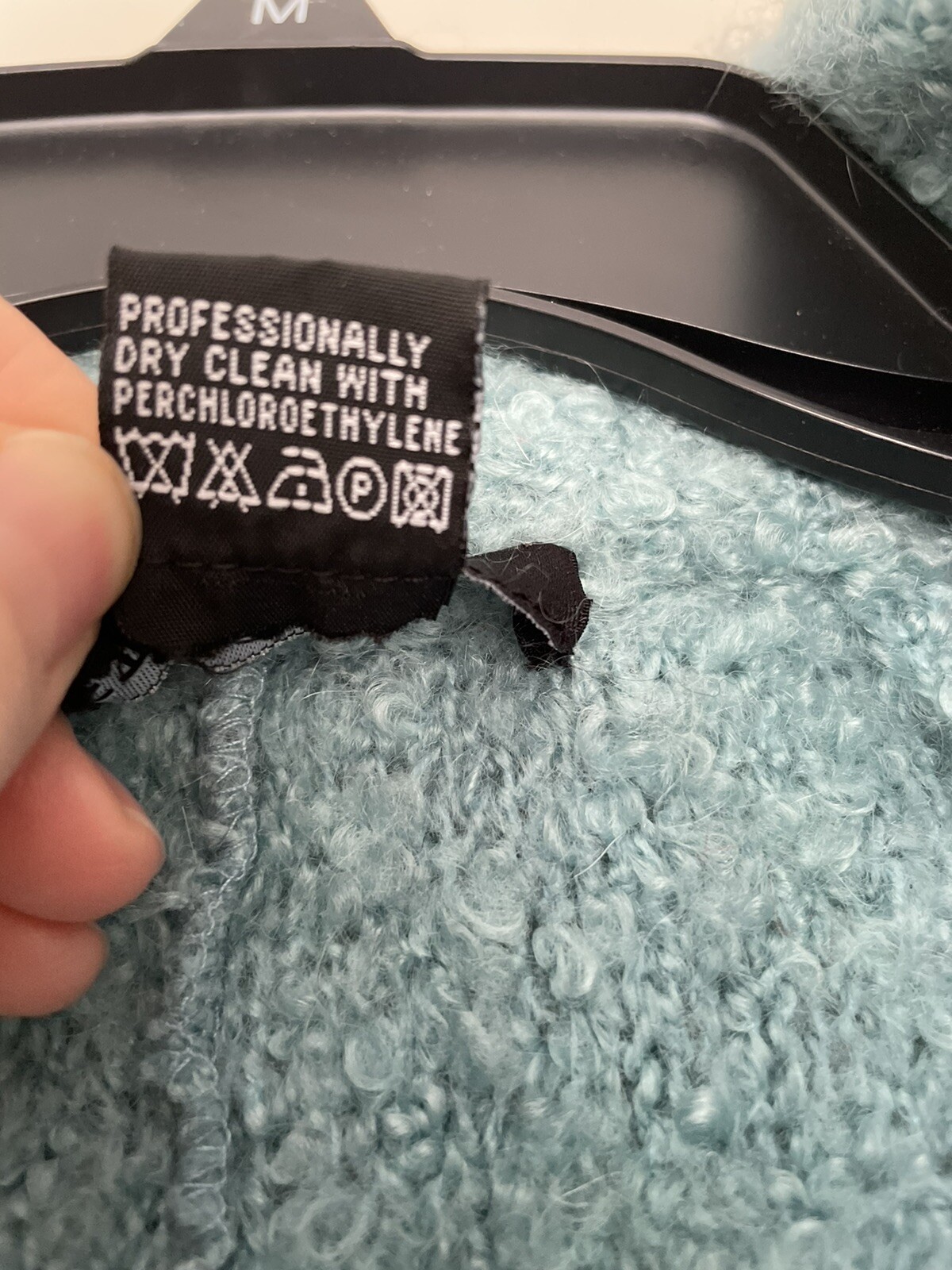 Etcetera Medium Sweater Boucle Jacket Mohair Blue… - image 5