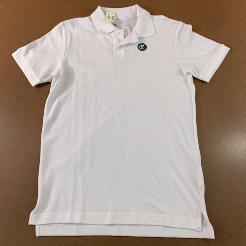 Aeropostale Mens Size Small White Short Sleeve Eco Uniform Pique Polo Shirt NWT