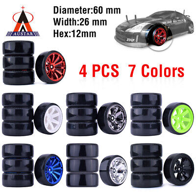 Details about   RC Tires Wheel 26*65mm Hex 12mm For HSP Racing 1/10 On-Road Car Rim907-6087