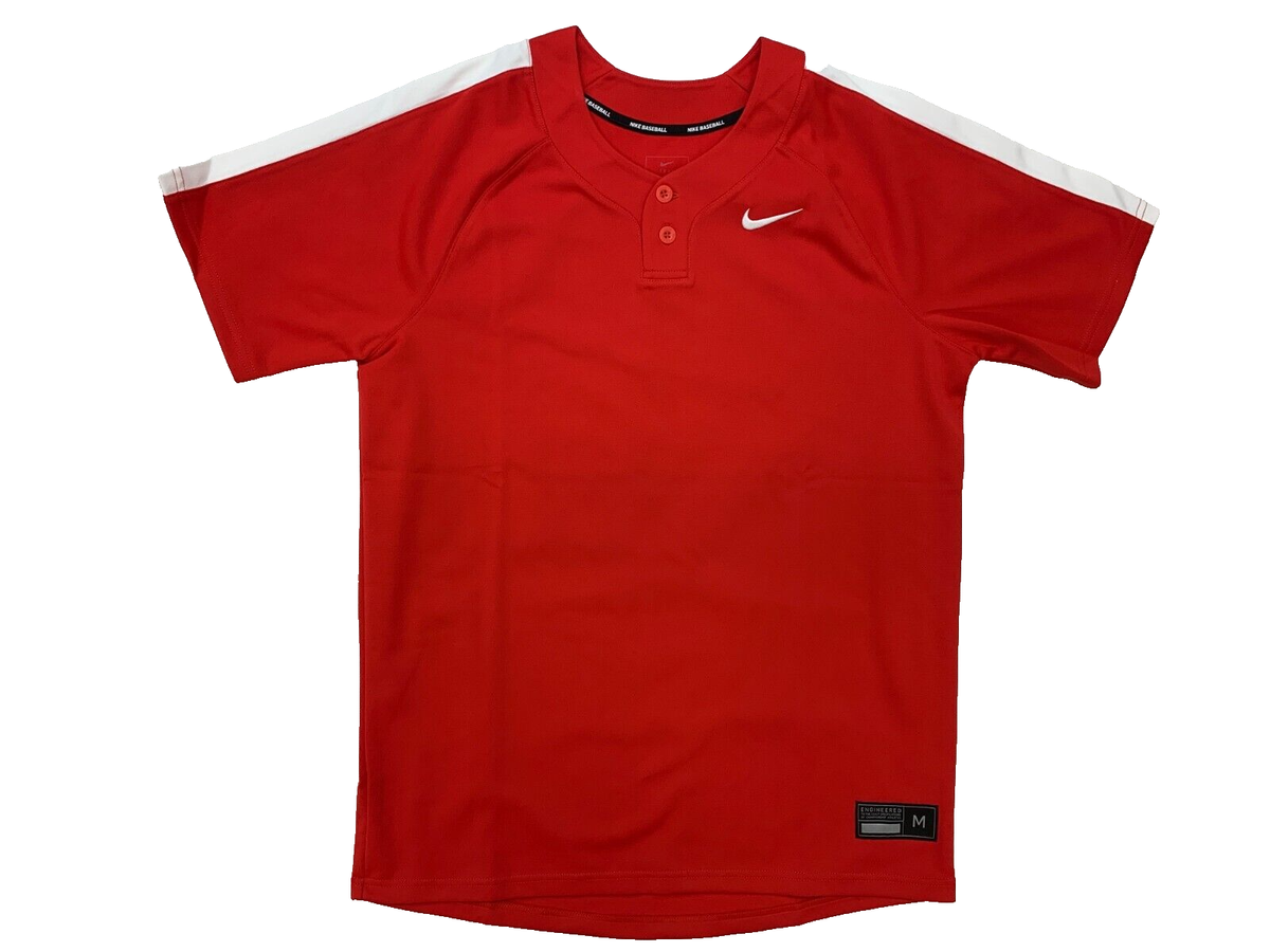 Nike Select2 2 Button Baseball Jersey Men's Medium Red DX9156 | eBay