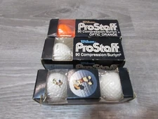 Vintage Mickey Mouse MaxFli Golf Balls 1981 & 6 Wilson Pro Staff