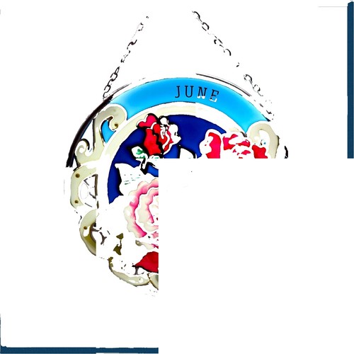 Joan Baker Designs Stained Glass Sun Catcher Christmas Santa