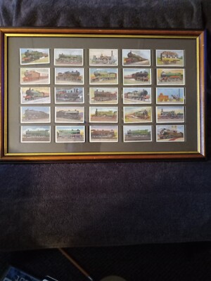 1934 Godfrey Phillips Cigarette Cards. Railway Engines. Full Set of 25