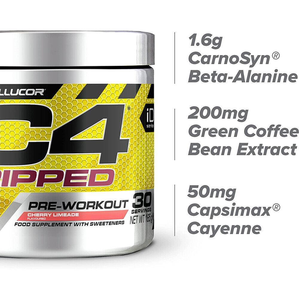 Cellucor C4 Ripped Pre Workout Powder Cherry Limeade Fat Burning 30 Serving 165g eBay
