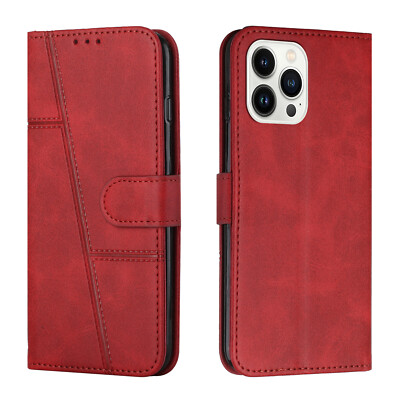 F iPhone 14 Pro Max 14 Plus 13 12 11 XR Leather Card Slot Shockproof case cover