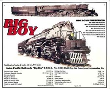 UNION PACIFIC BIG BOY 4014 SIGN | 10" X 12"| Train | Railroad | Made in the USA