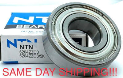 NTN 6204 ZZ C3 DEEP GROOVE BALL BEARING, METAL SHIELDED 20x47x14mm