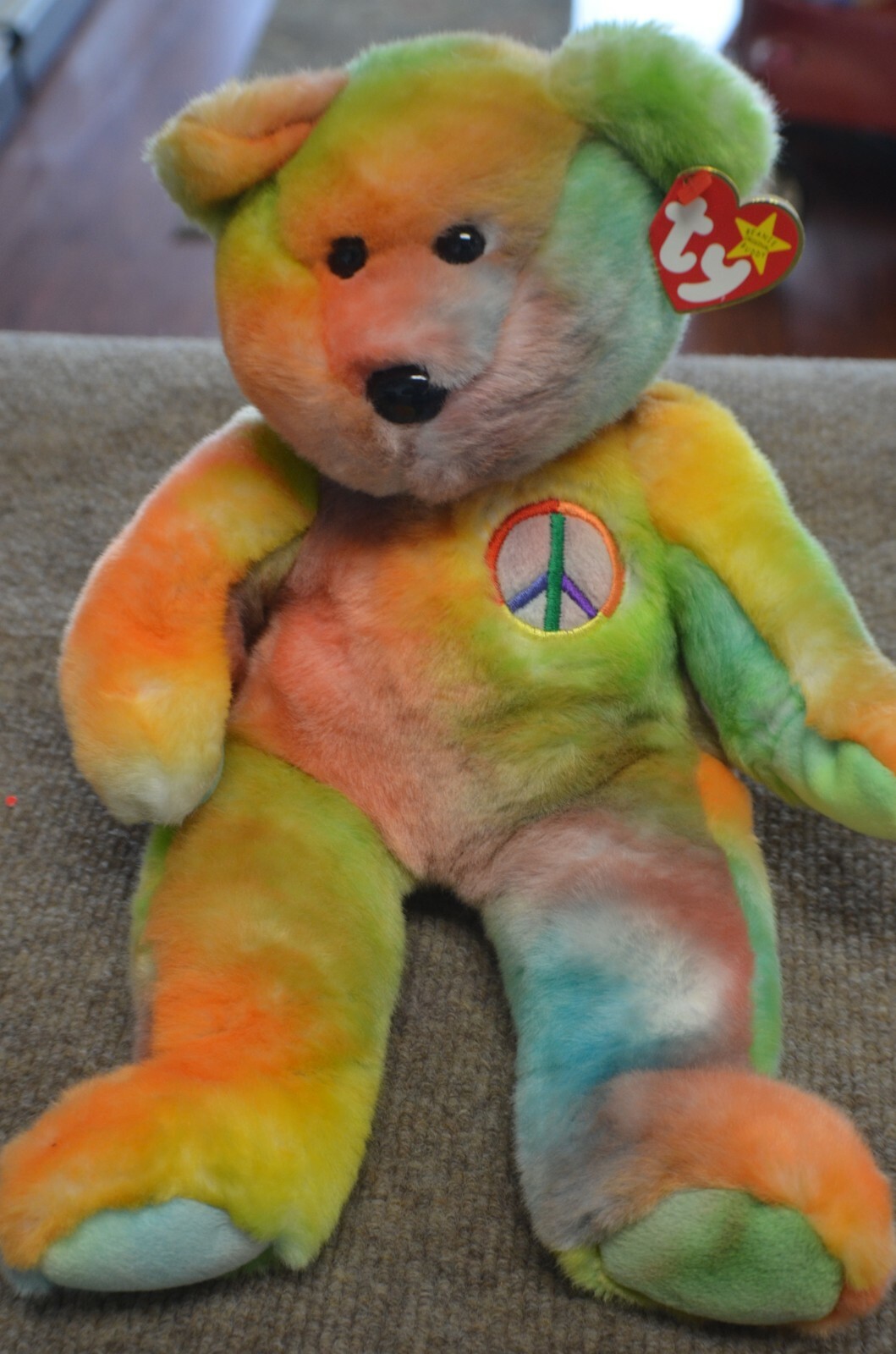 large peace beanie baby
