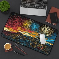 Fireworks - High quality -Gaming/office XL MOUSE PAD - Anti Slip - Free shipping