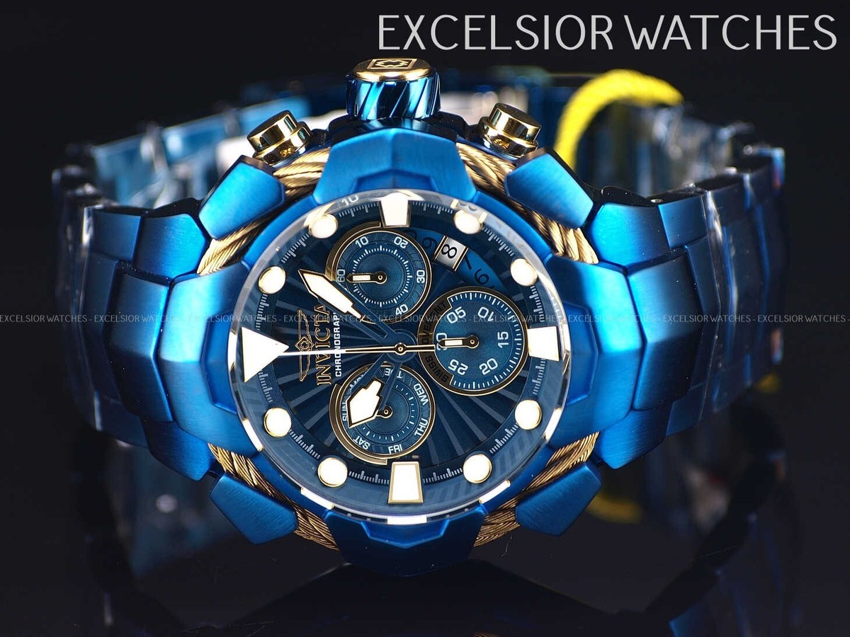NEW Invicta BOLT Men's 54mm Swiss Quartz Chronograph Blue