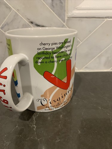 VTG STARBUCKS 1997 VIRGINIA STATE OF THE BEAN SERIES EUC 18 OZ JUMBO COFFEE MUG - Picture 6 of 10