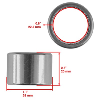 2x Swing Arm Needle Bearing for Yamaha YFZ450LE 2004 / 93317-32231