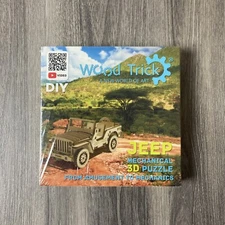 Mechanical Wood Trick wooden 3D puzzle Safari Car Jeep Self-Assembly set NEW