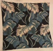 FABRIC PIECE - BLUE LEAF PATTERN, Approx. 26 1/2x25 1/2" - #57