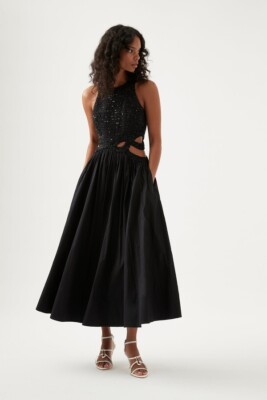 aje formal dress Rent AJE Violette Bubble Dress (Black) – Dress for a Night main image 0