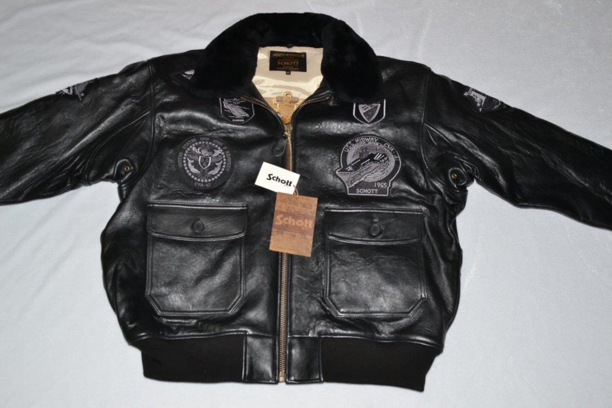 SCHOTT NYC G1TG G-1 WINGS OF GOLD LEATHER BOMBER JACKET SCHOTT NYC G1TG G-1 WINGS OF GOLD LEATHER BOMBER JACKET