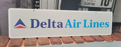 Delta airlines aluminum display sign  6'' x 24''