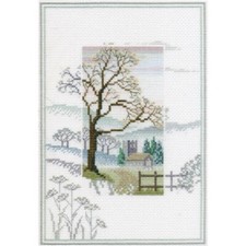 Misty Mornings - Winter Tree Cross Stitch Kit by Derwentwater Designs