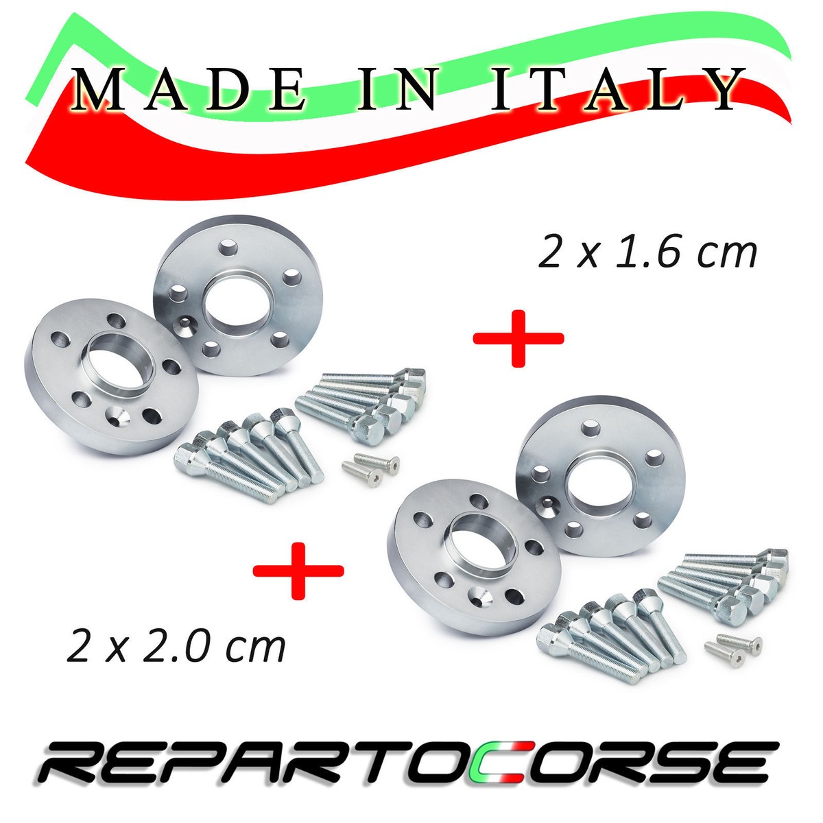Coppia Distanziali Ruota Athena 12 Mm – Per BMW Serie 3 (G20/G21) Dal 2019, In Alluminio Anodizzato, Con Bulloni Conici 14x1,25