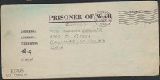 PRISONER OF WAR POST to California