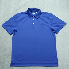 Cutter & Buck Polo Shirt Men's Size Medium Blue Cb Drytec Short Sleeve Collared