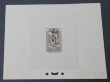 Timbre Colon. Fr. Algerie Epreuve d'état 1936 sans la faciale Graveur Mignon
