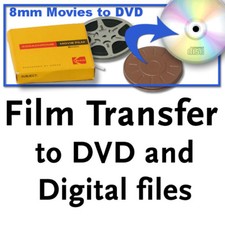 1000ft Regular 8mm, Super 8, 16mm film PREMIUM TRANSFER to DVD and digital files