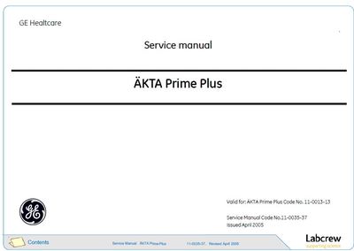AKTA  Service Manuals   G.E. Healthcare
