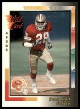 1992 Wild Card #369 Dana Hall RC Rookie San Francisco 49ers Football Card EX MT. rookie card picture