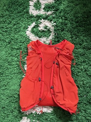 Salomon ADV Skin 5 Liter Weste Rot & Weiß Laufweste Trinkrucksack Gr. Small