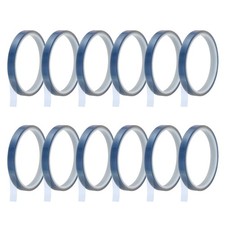 12 Rolls Heat Tape, 10mm x 16m 52FT High-Temperature Resistant Tape, Light Blue