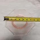 7 Vintage octagon shaped pink depression glass Plates 7.5"