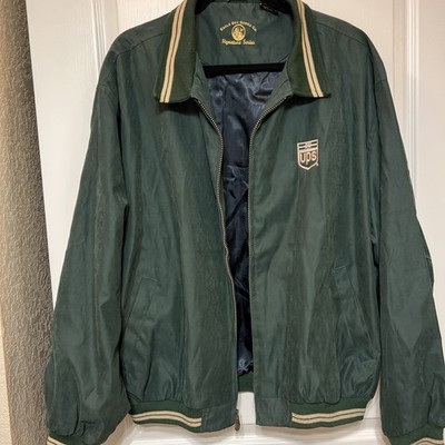 Vintage UPS United Parcel Service Uniform Pullover Jacket Reflective L 1/4 Zip