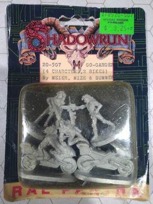 Ral Partha Shadowrun Shadow Run Go-Gangers 2 Bike 4 characters  20-507 - Sealed