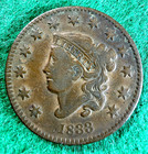 1833 Large Cent Coronet Matron Head 1c Good Details Ungraded — photo 1