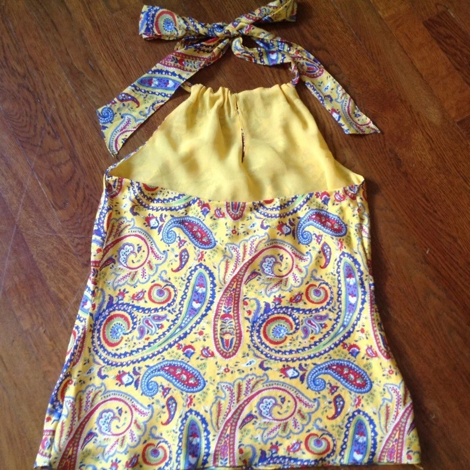 Top halter Ralph Lauren 100 % seda Y2K cachemira usado en excelente estado talla grande Foto 3 de 4